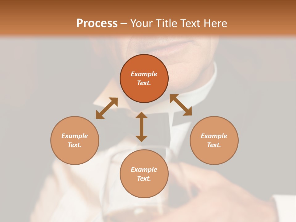 A Man In A Tuxedo Holding A Glass Of Wine PowerPoint Template