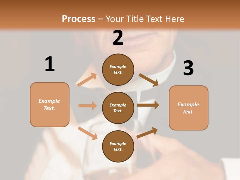 A Man In A Tuxedo Holding A Glass Of Wine PowerPoint Template