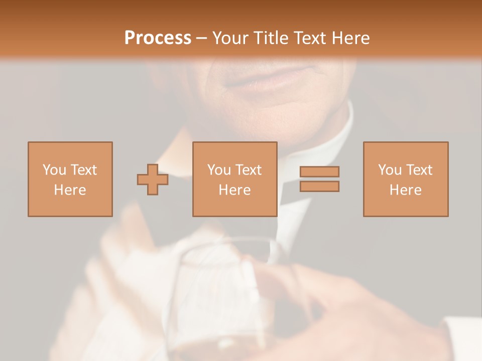 A Man In A Tuxedo Holding A Glass Of Wine PowerPoint Template