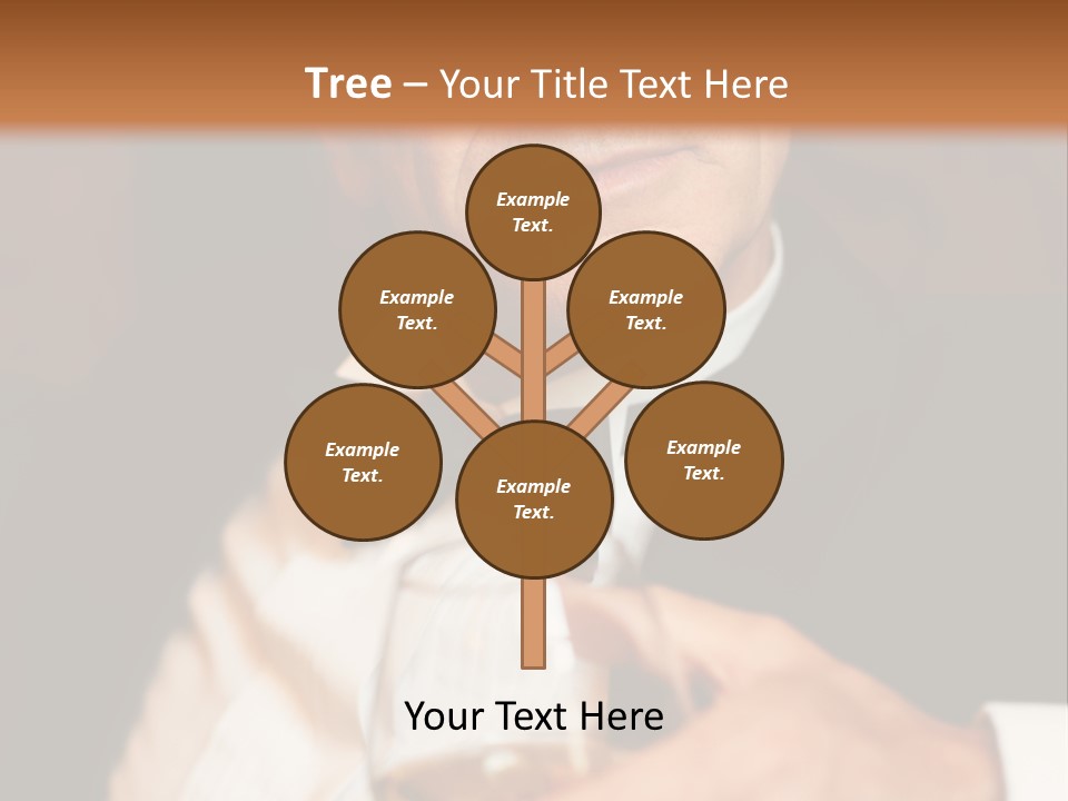 A Man In A Tuxedo Holding A Glass Of Wine PowerPoint Template