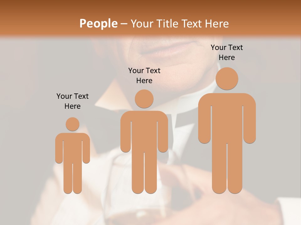 A Man In A Tuxedo Holding A Glass Of Wine PowerPoint Template