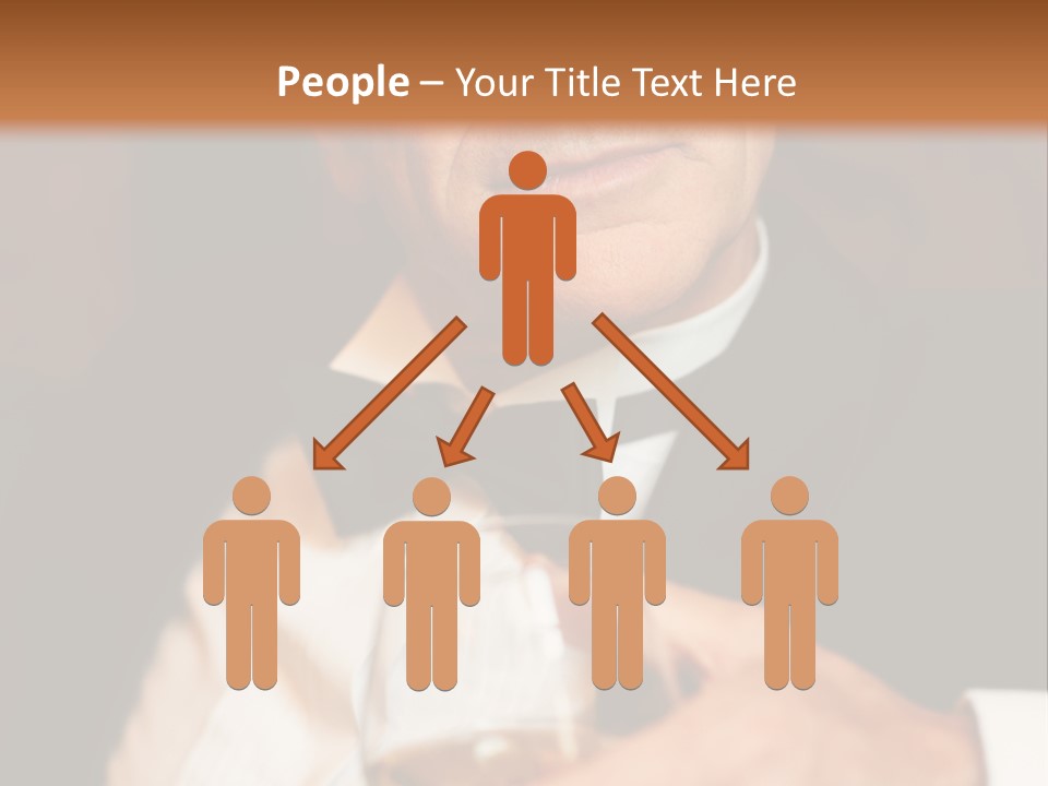 A Man In A Tuxedo Holding A Glass Of Wine PowerPoint Template