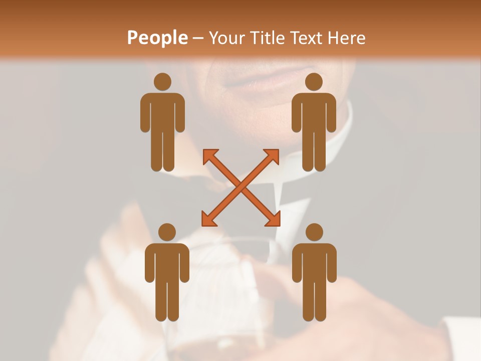 A Man In A Tuxedo Holding A Glass Of Wine PowerPoint Template