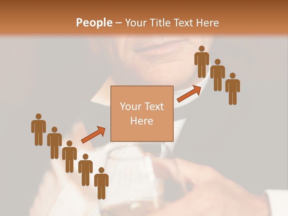 A Man In A Tuxedo Holding A Glass Of Wine PowerPoint Template