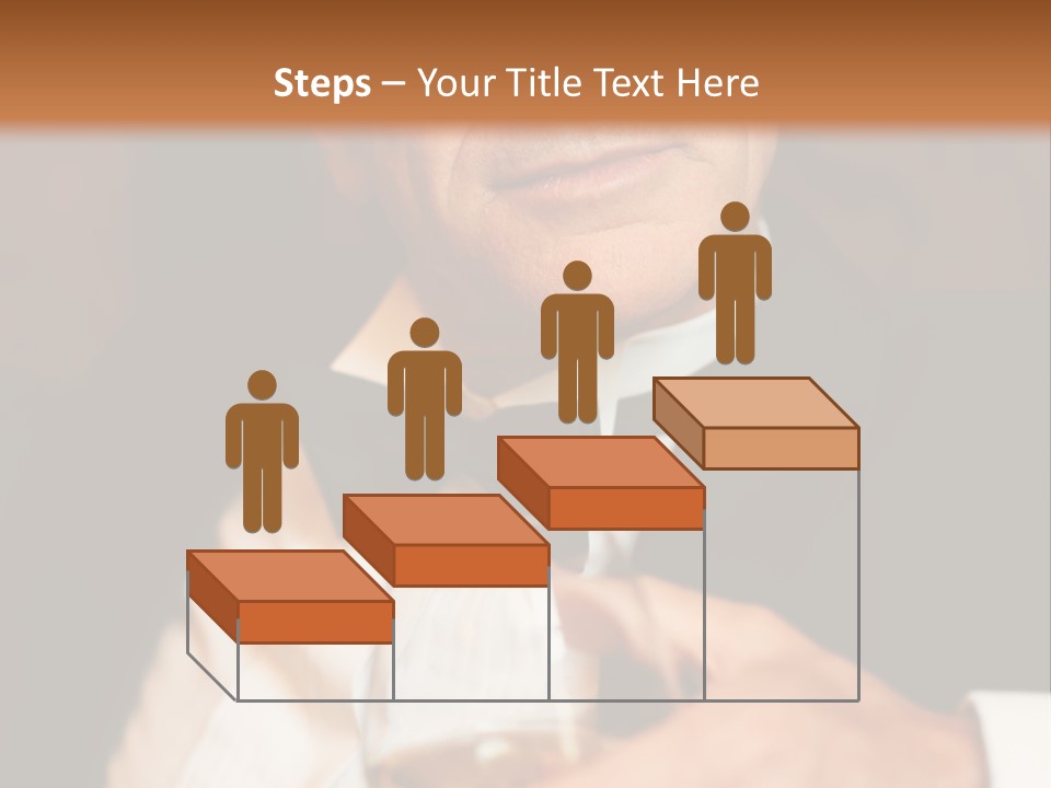 A Man In A Tuxedo Holding A Glass Of Wine PowerPoint Template