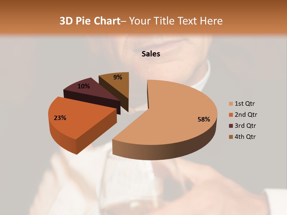 A Man In A Tuxedo Holding A Glass Of Wine PowerPoint Template