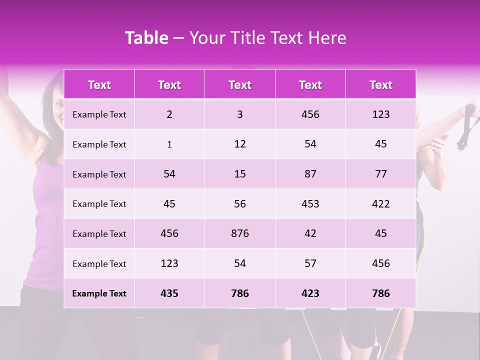 Girls Gym Women PowerPoint Template