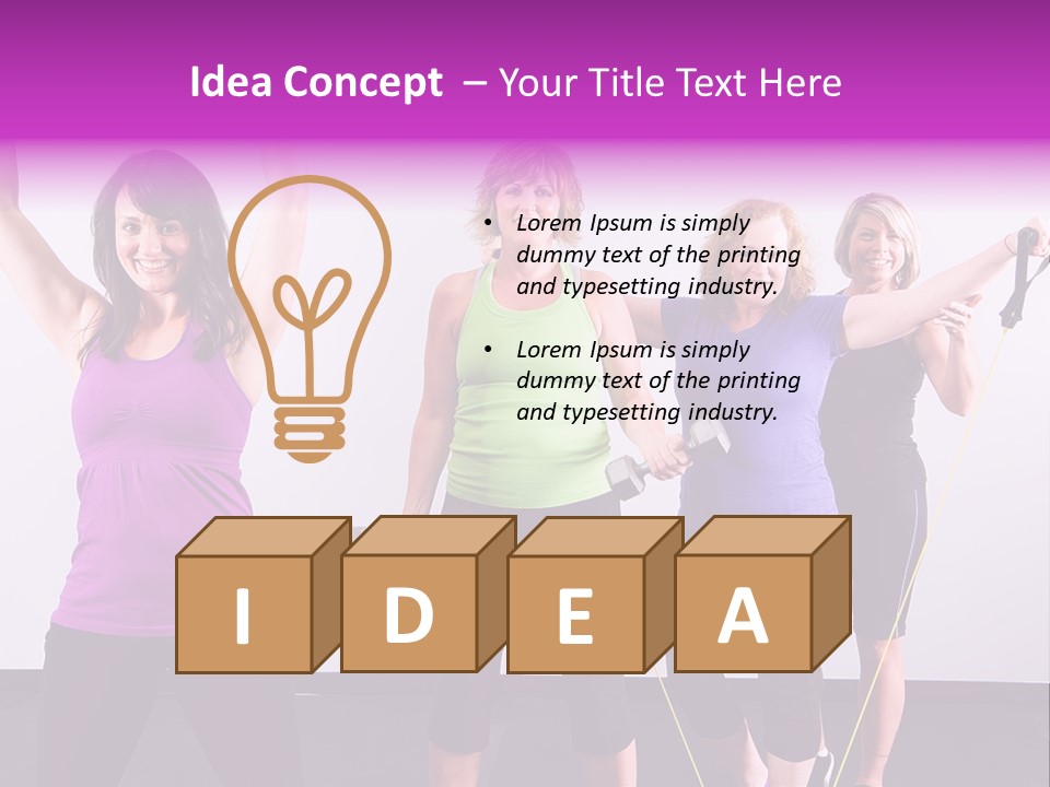 Girls Gym Women PowerPoint Template