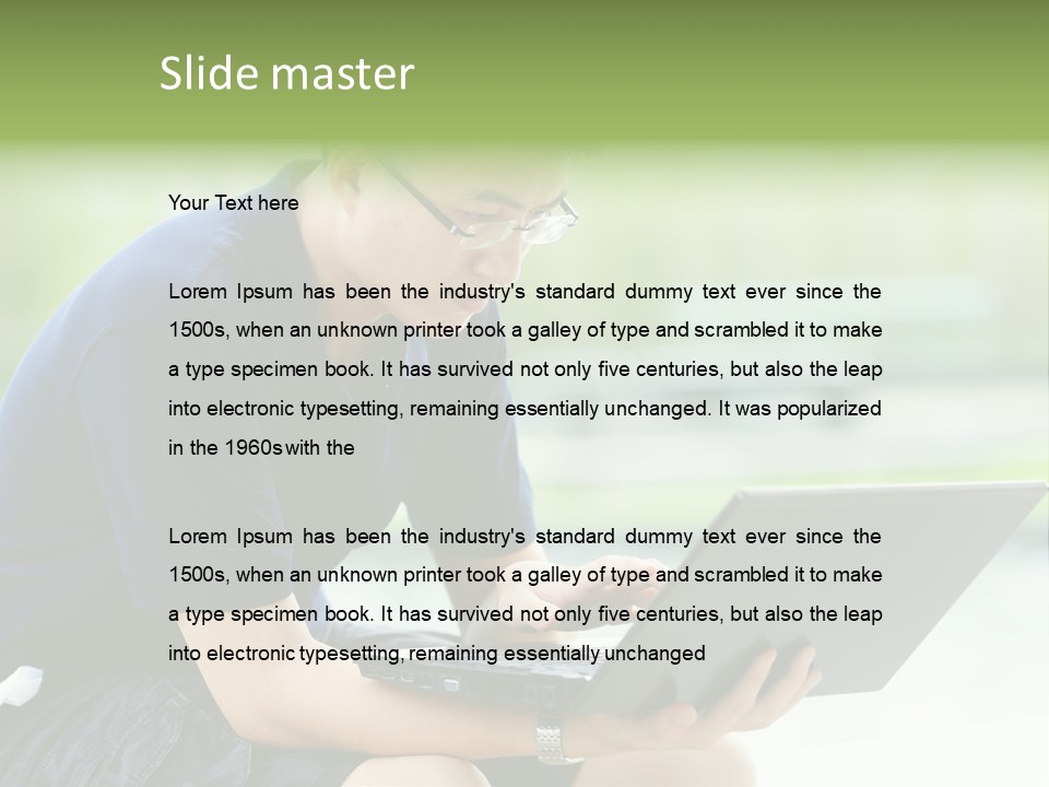 Grass Working Concentration PowerPoint Template