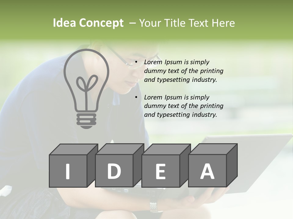 Grass Working Concentration PowerPoint Template