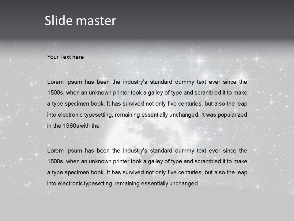 Cosmos Man Moon PowerPoint Template