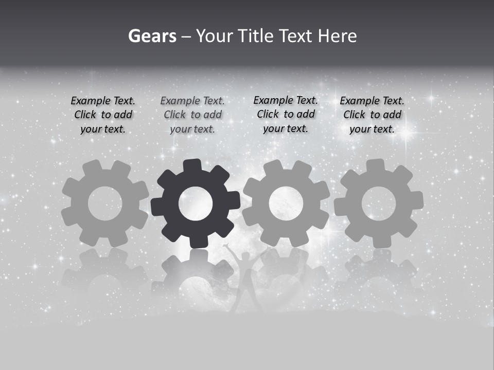 Cosmos Man Moon PowerPoint Template