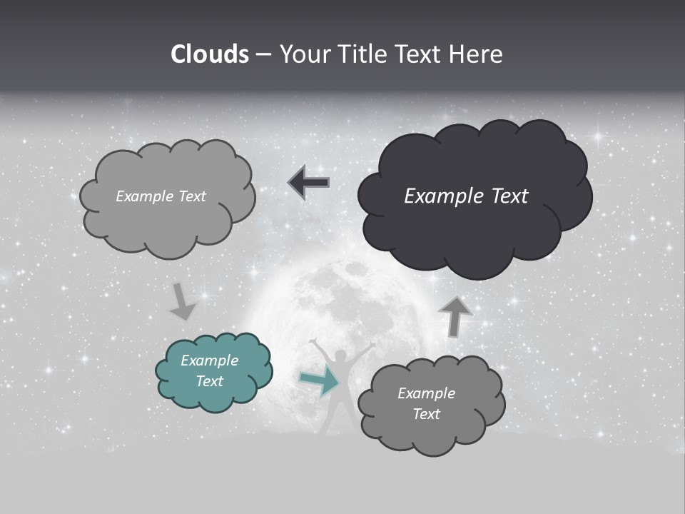 Cosmos Man Moon PowerPoint Template