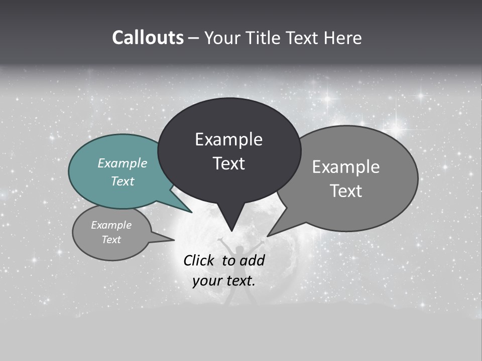 Cosmos Man Moon PowerPoint Template