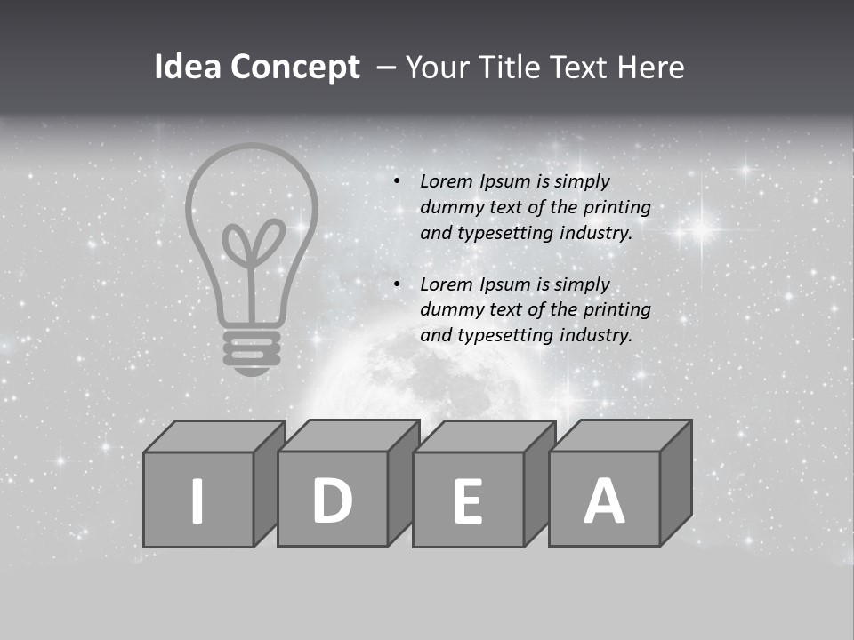 Cosmos Man Moon PowerPoint Template