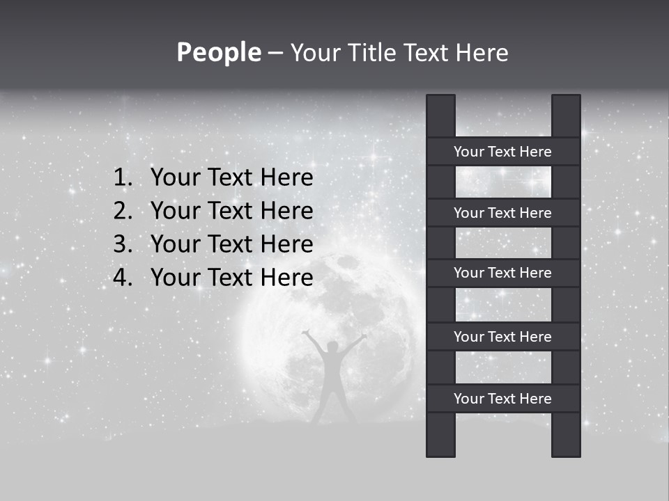 Cosmos Man Moon PowerPoint Template