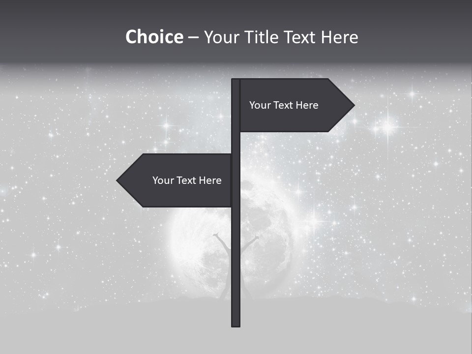 Cosmos Man Moon PowerPoint Template