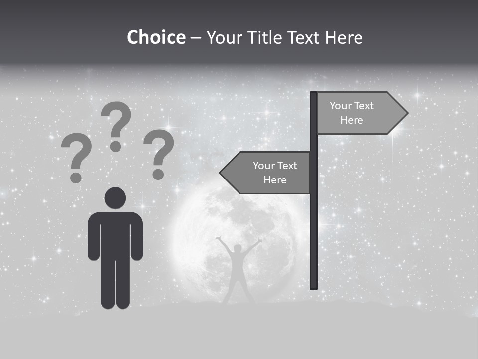 Cosmos Man Moon PowerPoint Template