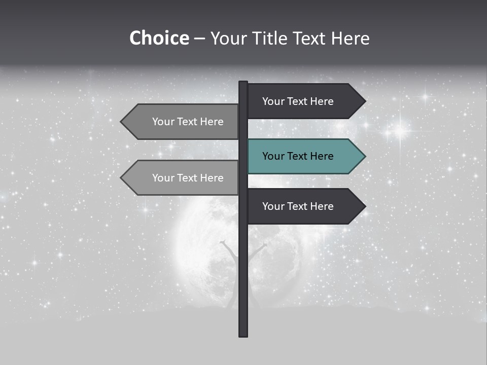 Cosmos Man Moon PowerPoint Template