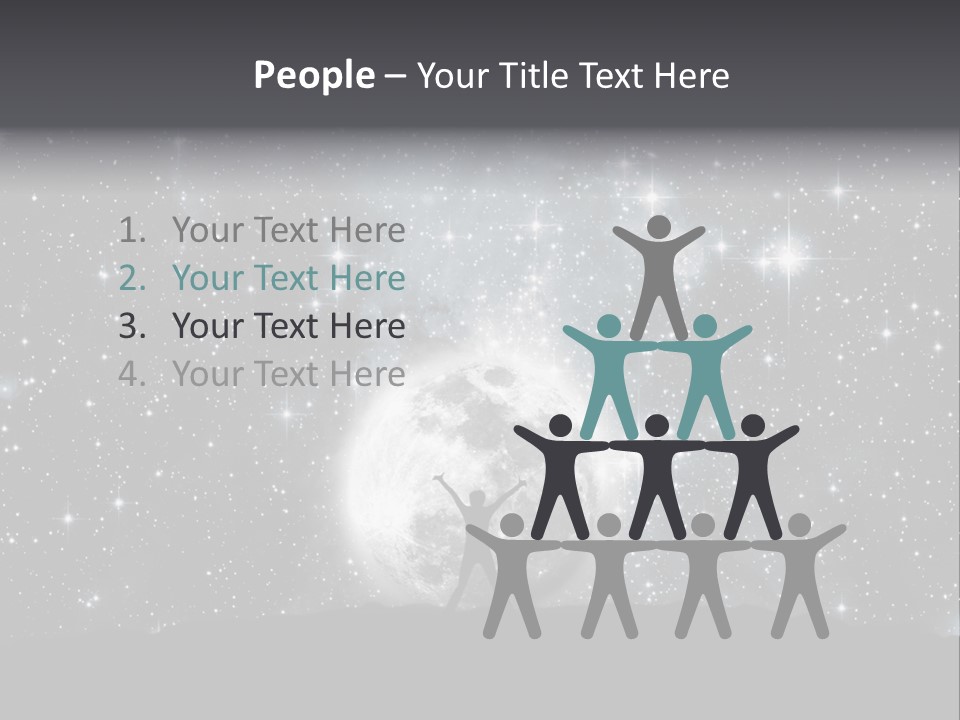 Cosmos Man Moon PowerPoint Template