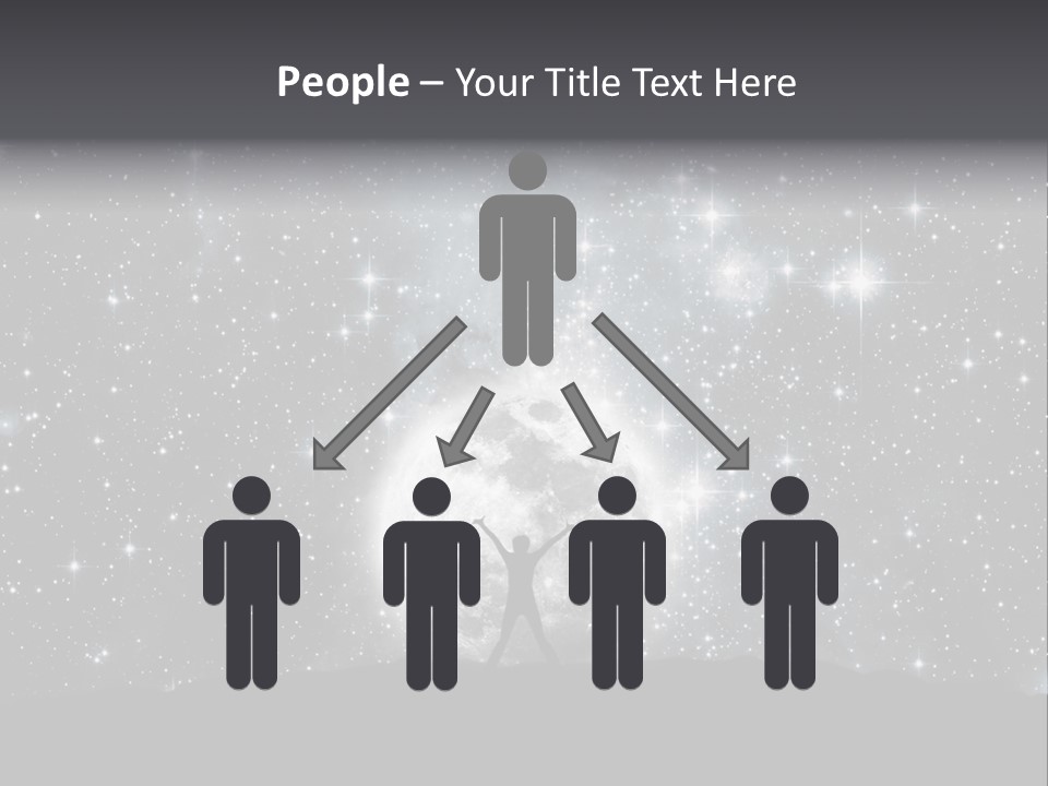 Cosmos Man Moon PowerPoint Template