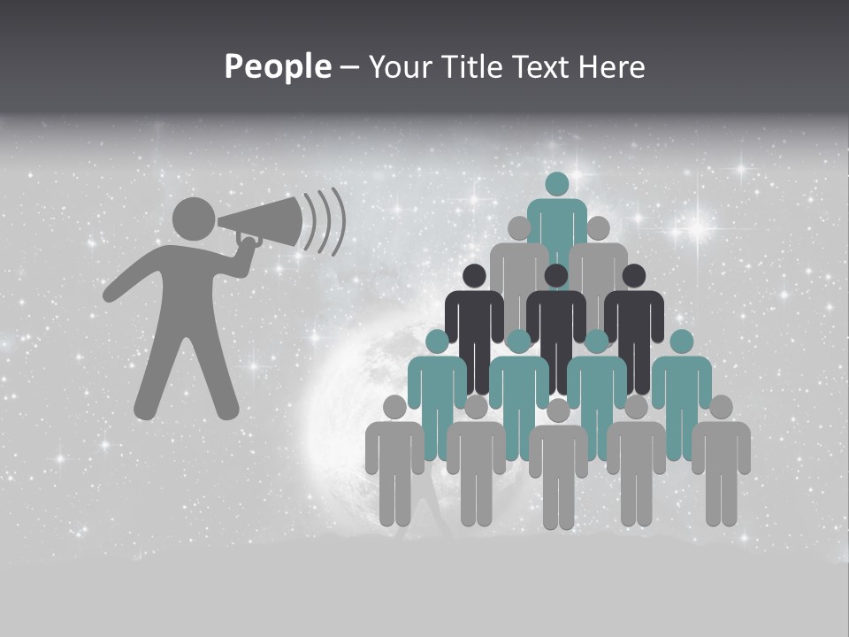 Cosmos Man Moon PowerPoint Template