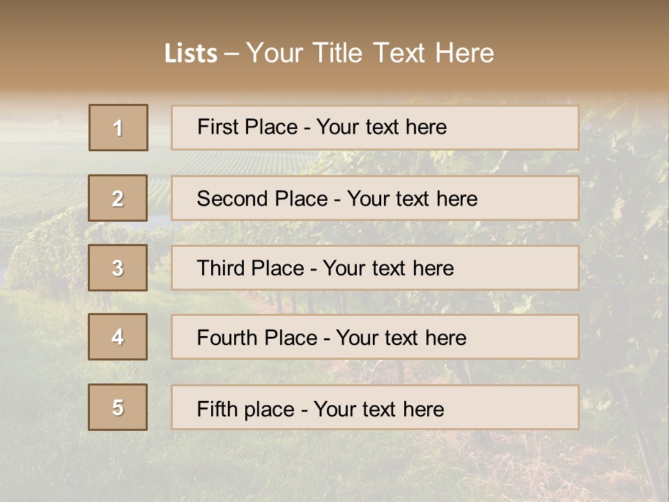 Countryside Landscape Winery PowerPoint Template