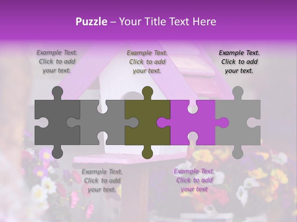 Pink Birdhouse Fun PowerPoint Template