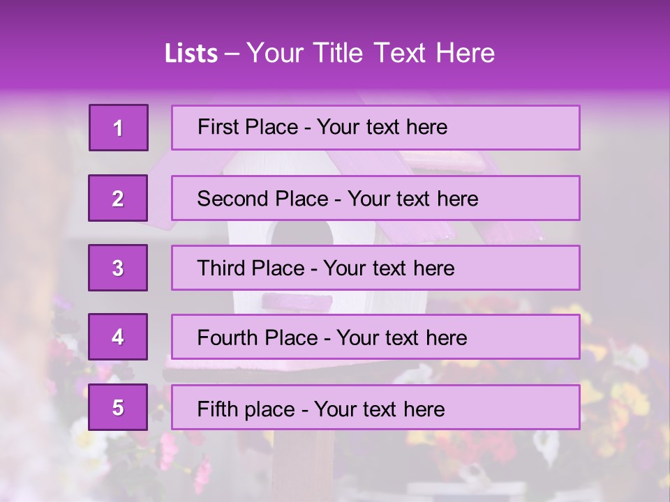 Pink Birdhouse Fun PowerPoint Template