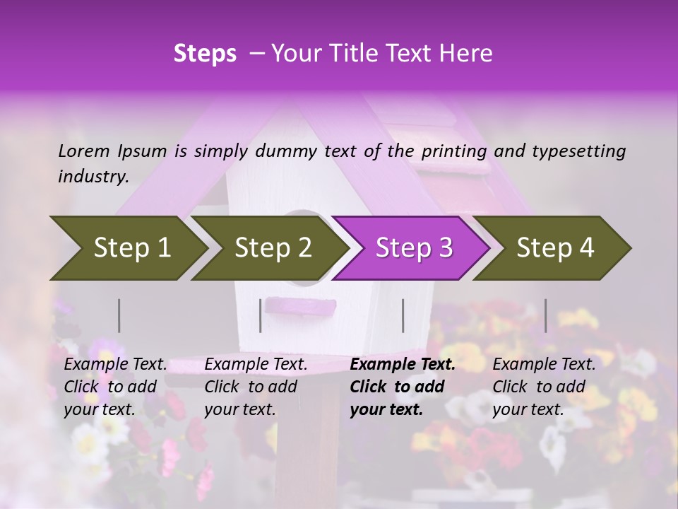 Pink Birdhouse Fun PowerPoint Template
