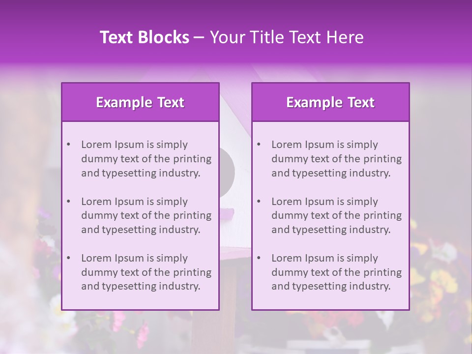 Pink Birdhouse Fun PowerPoint Template