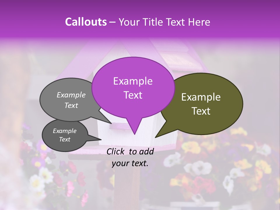 Pink Birdhouse Fun PowerPoint Template