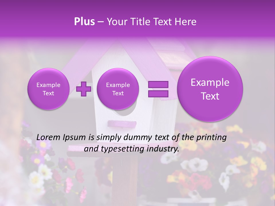 Pink Birdhouse Fun PowerPoint Template