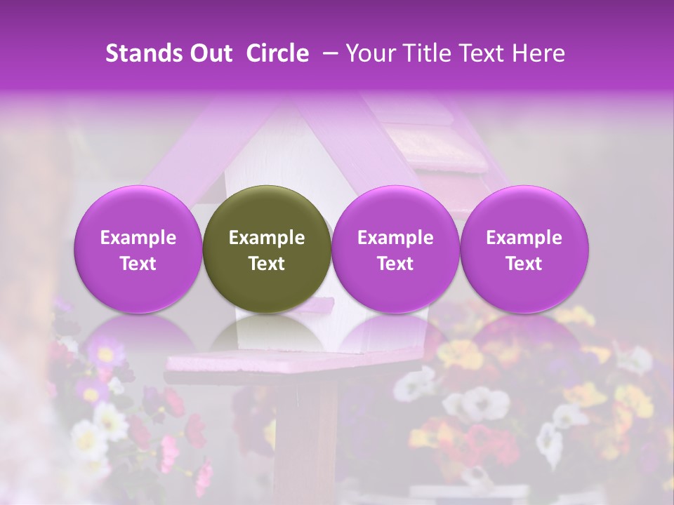 Pink Birdhouse Fun PowerPoint Template