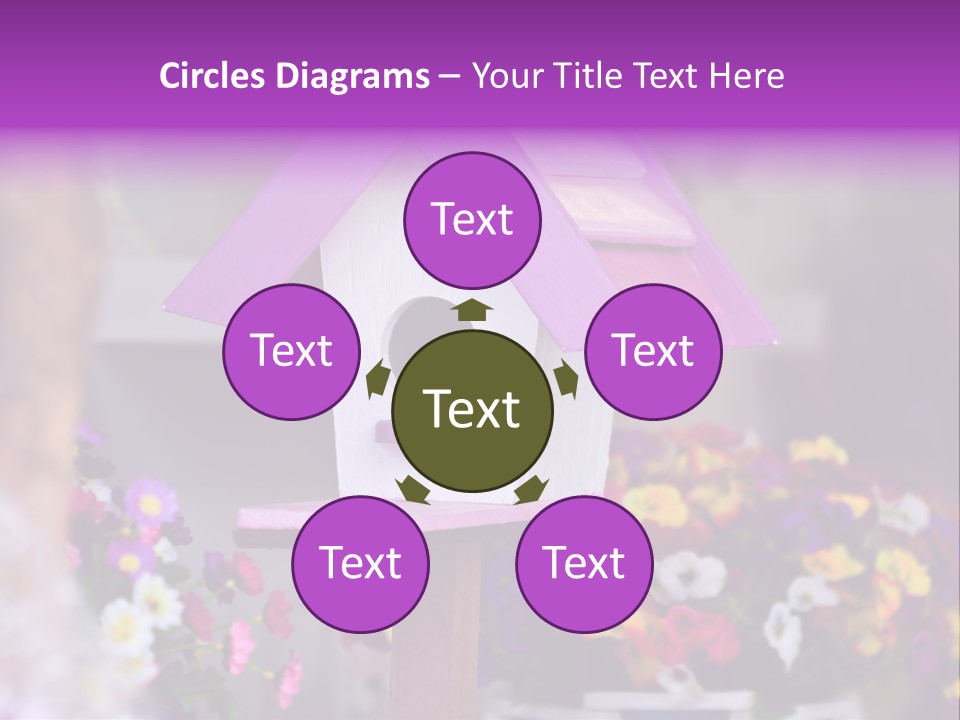 Pink Birdhouse Fun PowerPoint Template