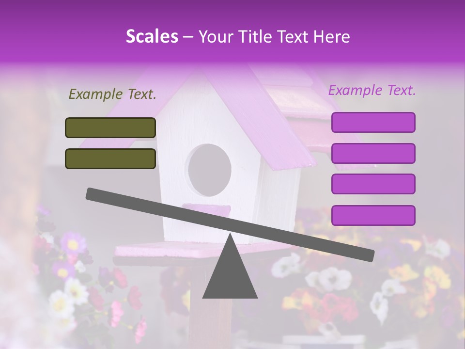 Pink Birdhouse Fun PowerPoint Template