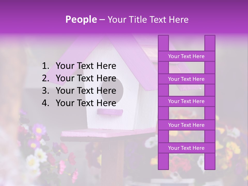 Pink Birdhouse Fun PowerPoint Template