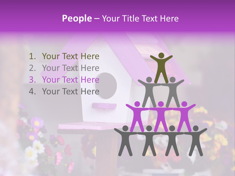 Pink Birdhouse Fun PowerPoint Template