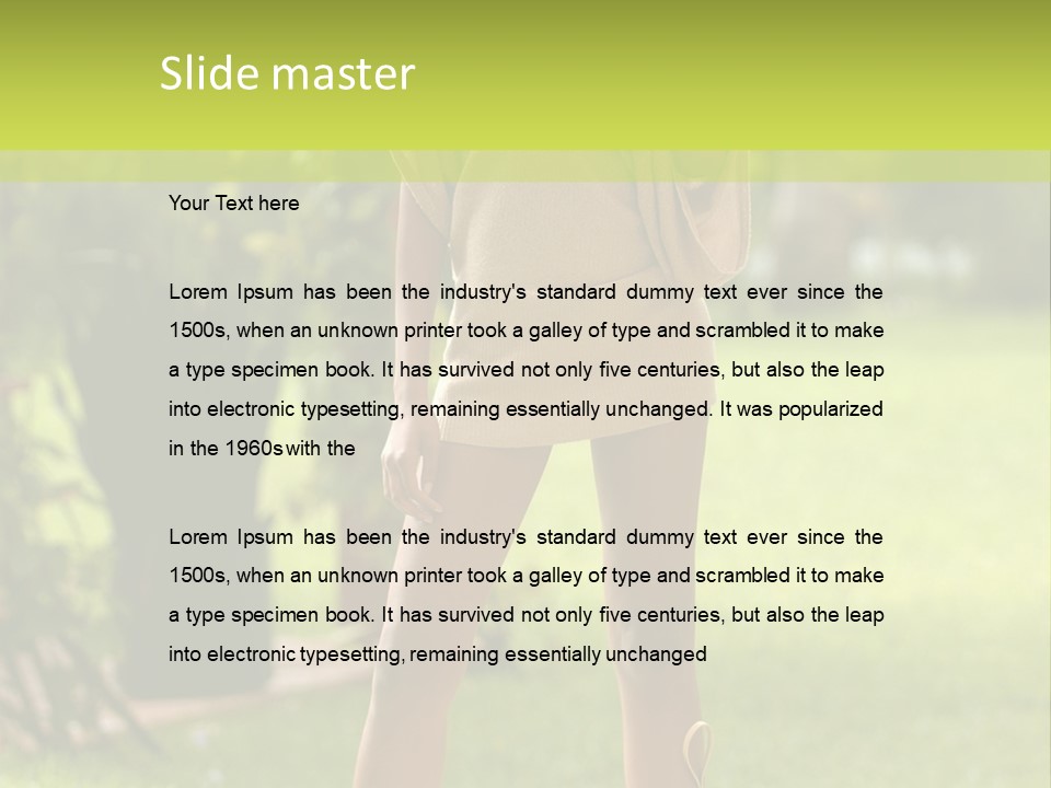 Legs Terrace Garden PowerPoint Template