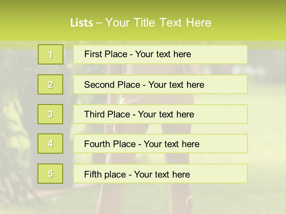 Legs Terrace Garden PowerPoint Template