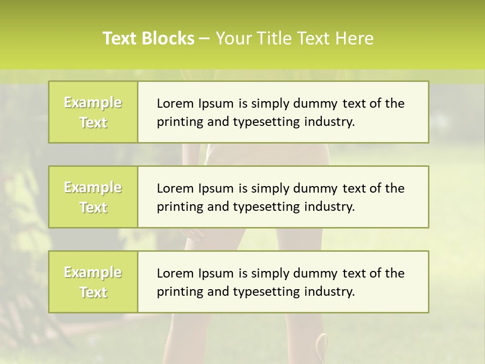 Legs Terrace Garden PowerPoint Template