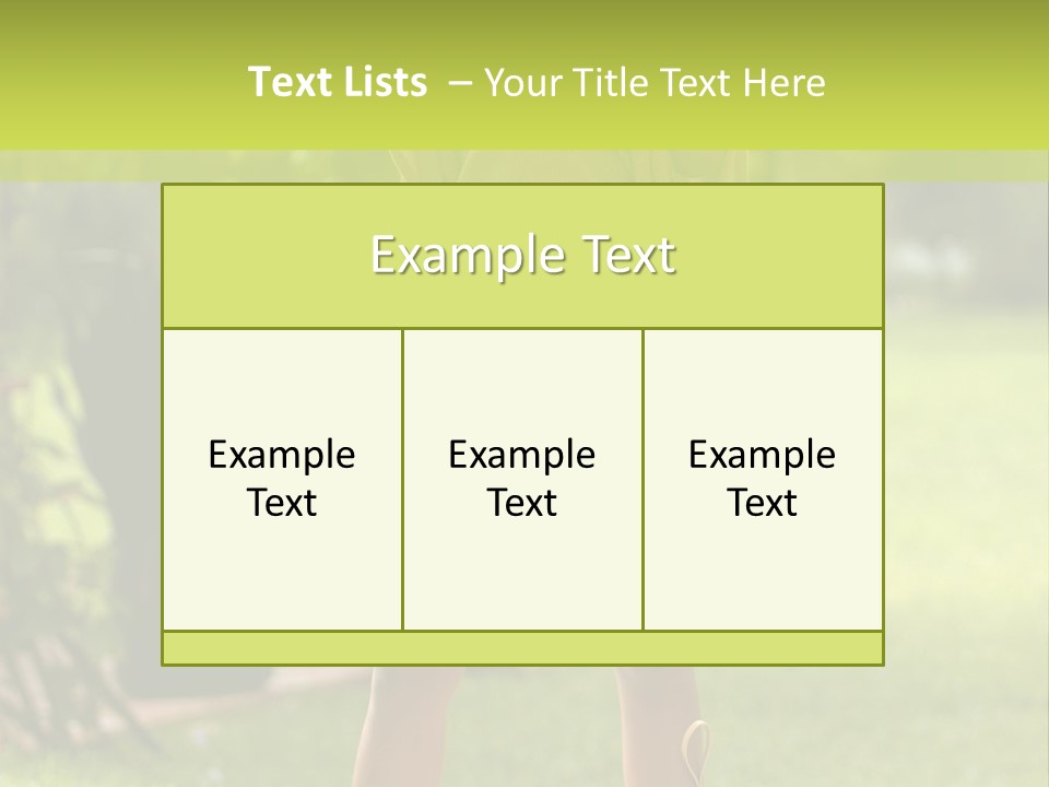 Legs Terrace Garden PowerPoint Template