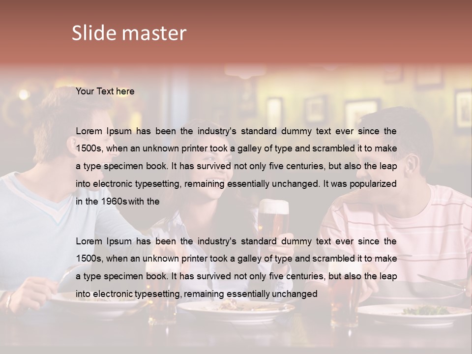 Pub Drink Glass PowerPoint Template