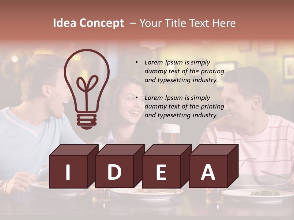 Pub Drink Glass PowerPoint Template