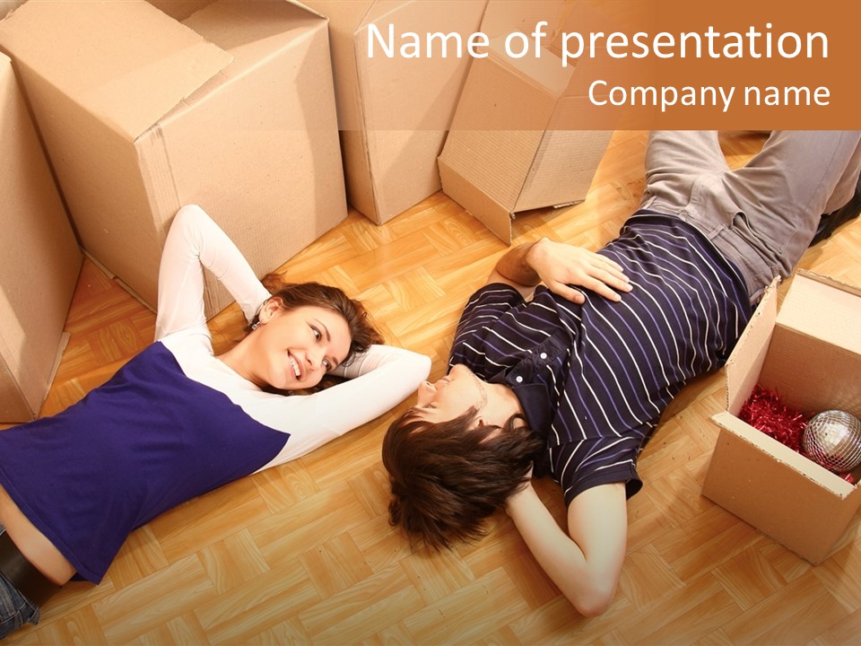 Cardboard Happiness Moving PowerPoint Template