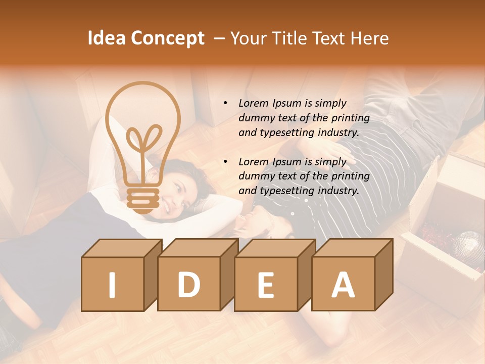 Cardboard Happiness Moving PowerPoint Template