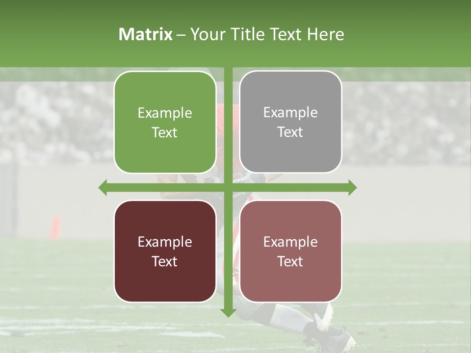 American Football Touchdown Playing PowerPoint Template