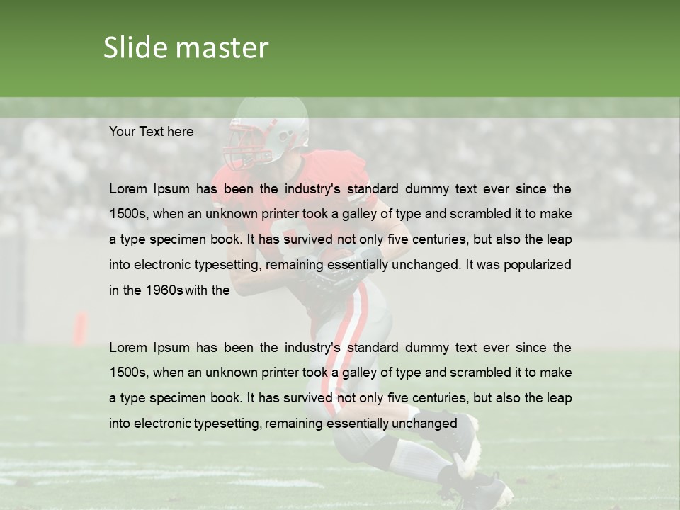 American Football Touchdown Playing PowerPoint Template