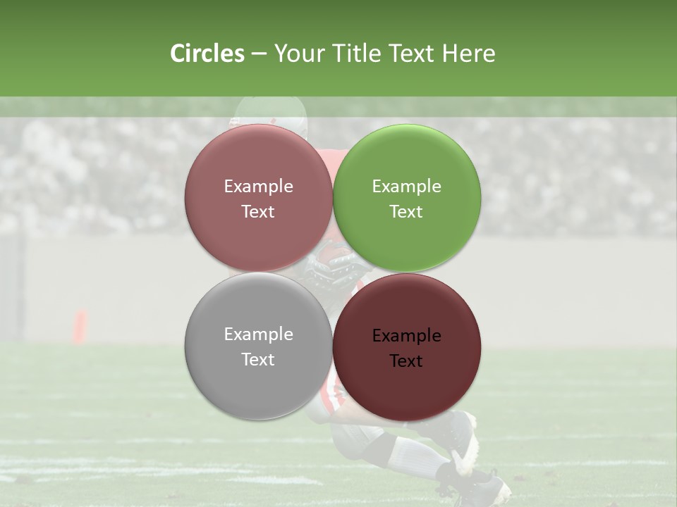 American Football Touchdown Playing PowerPoint Template