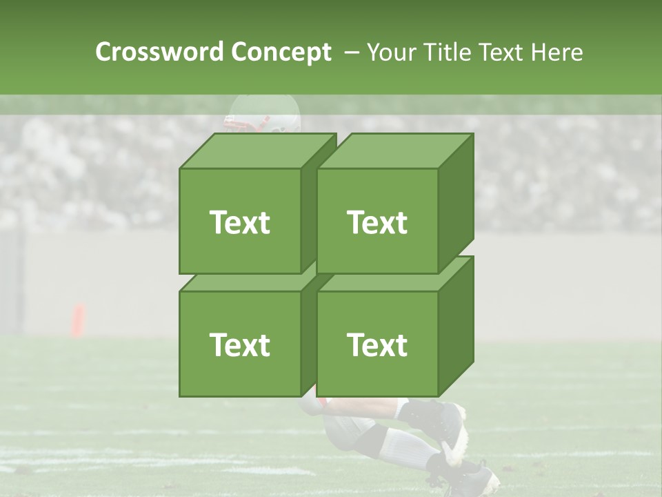 American Football Touchdown Playing PowerPoint Template
